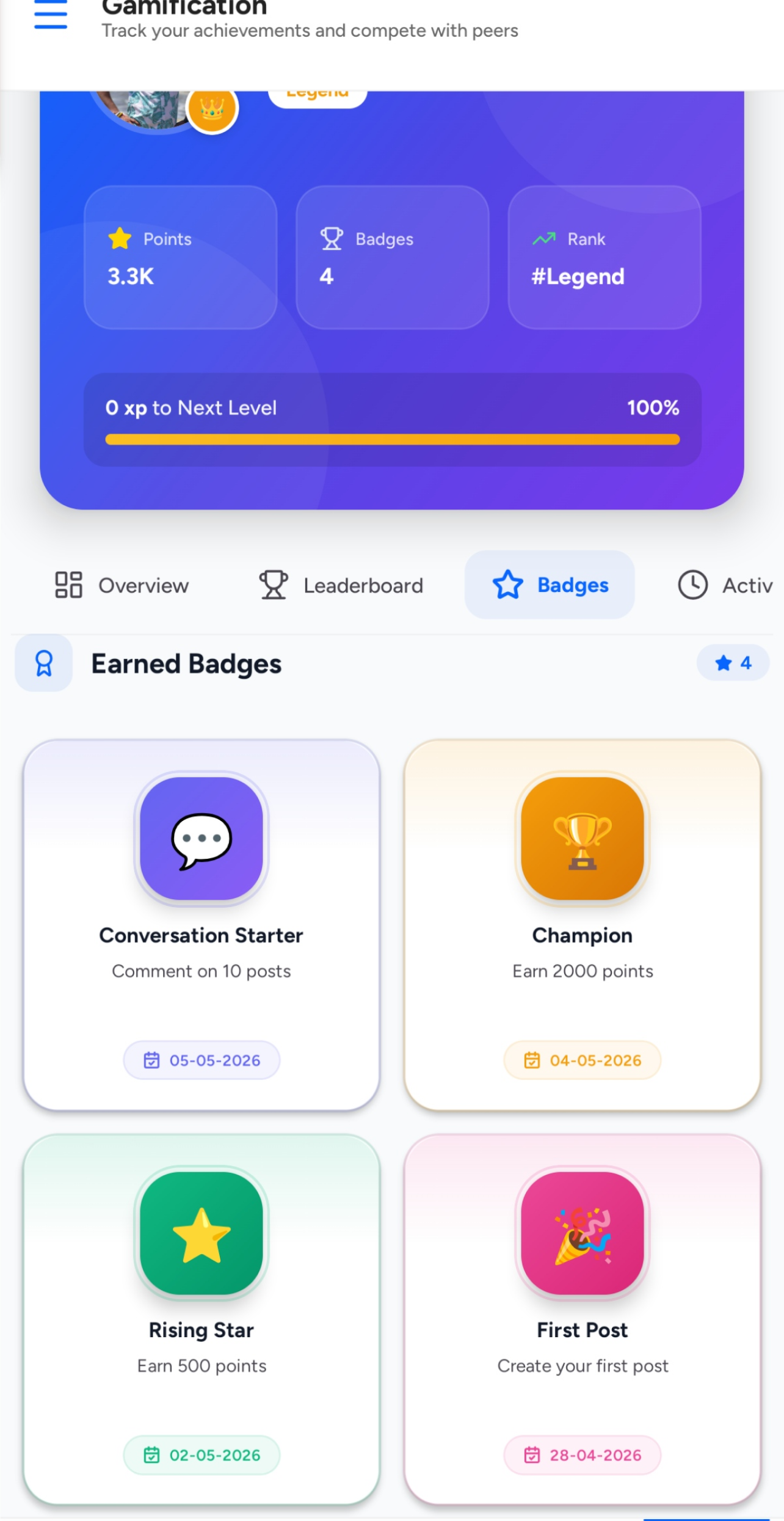Gamification Screen 4