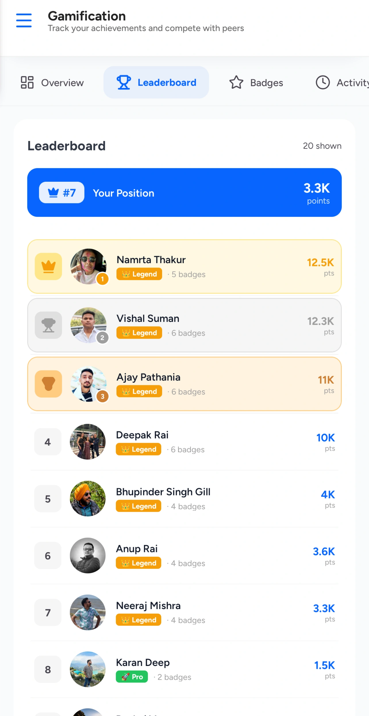 Gamification Screen 2