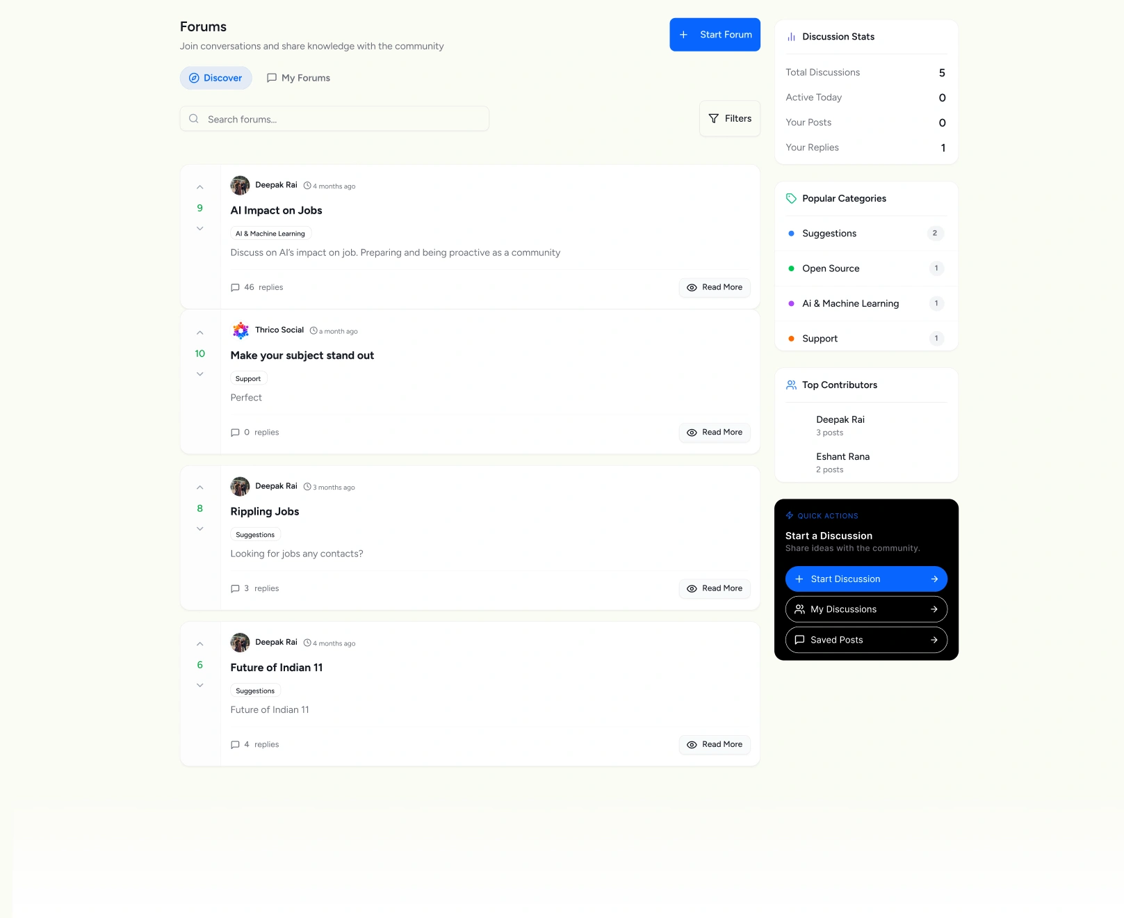 forums